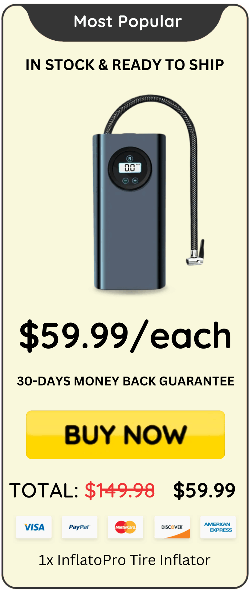 InflatoPro Tire Inflator offer price 