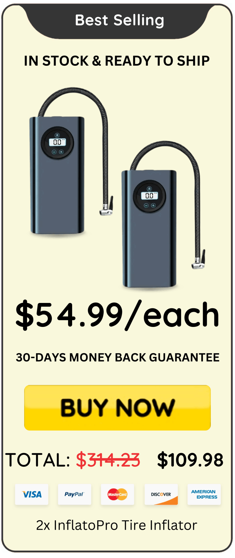 InflatoPro Tire Inflator offer price 