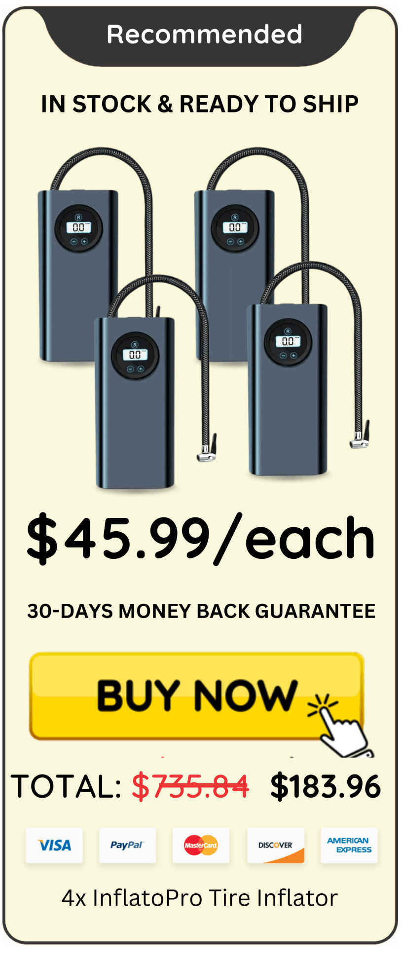 InflatoPro Tire Inflator offer price 